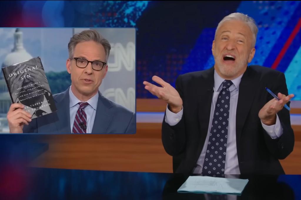 Jon Stewart Rips CNN on Jake Tapper 'Sin Original' Book in Biden's Fall: 'How F -Song "