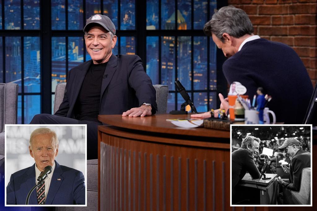 Seth Meyers passes by asking George Clooney about Biden's mental decline, not recognizing it in funds