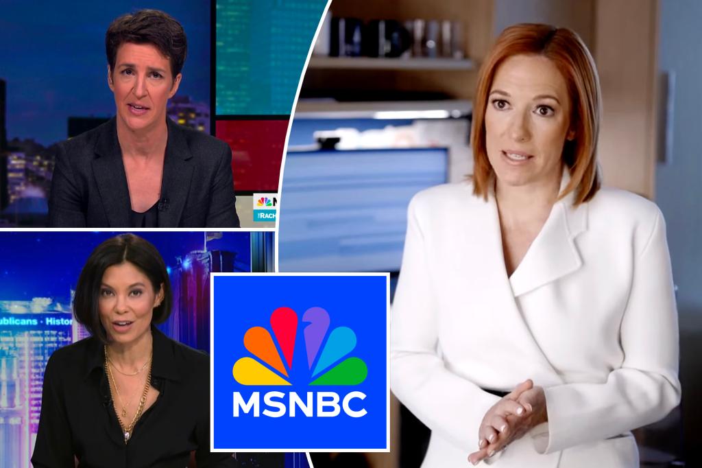 Jen PSAKI of MSNBC sees 47% DIP in ratings last month compared to Alex Wagner, Rachel Maddow: Nielsen